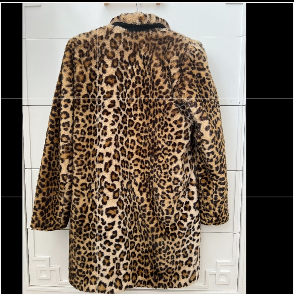 Zara Long faux fur leopard trafaluc coat